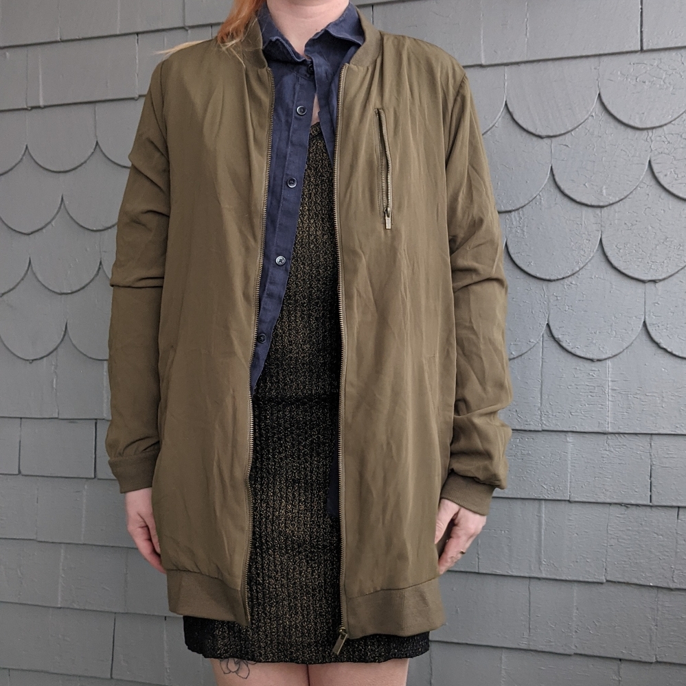 Green light bomber jacket